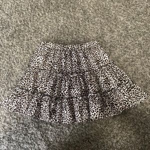 cheetah print ruffle shein mini skirt